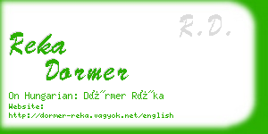 reka dormer business card